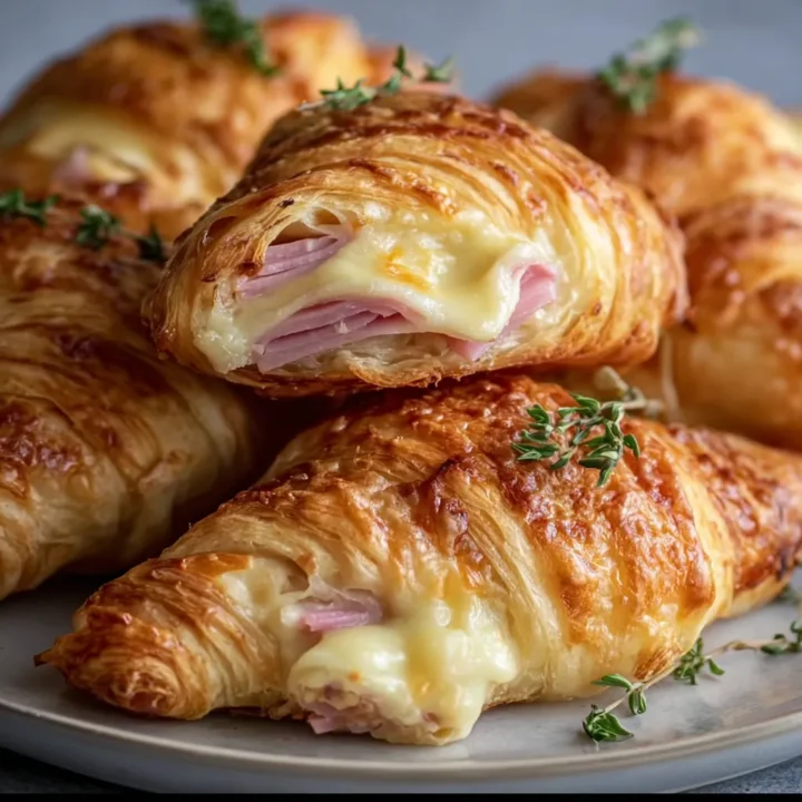 Easy Buttery Ham and Cheese Croissants