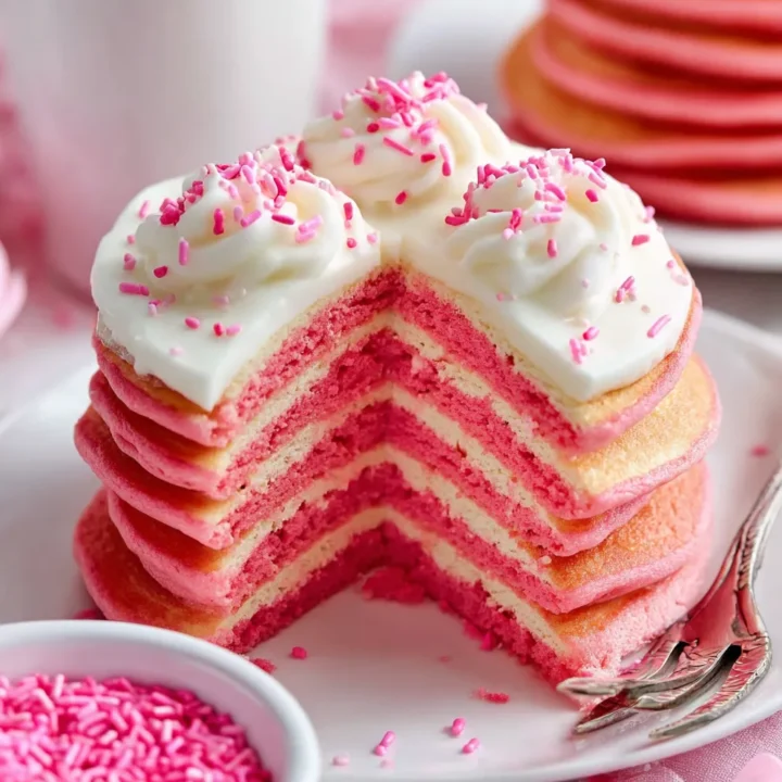 Fluffy Pink Pancakes