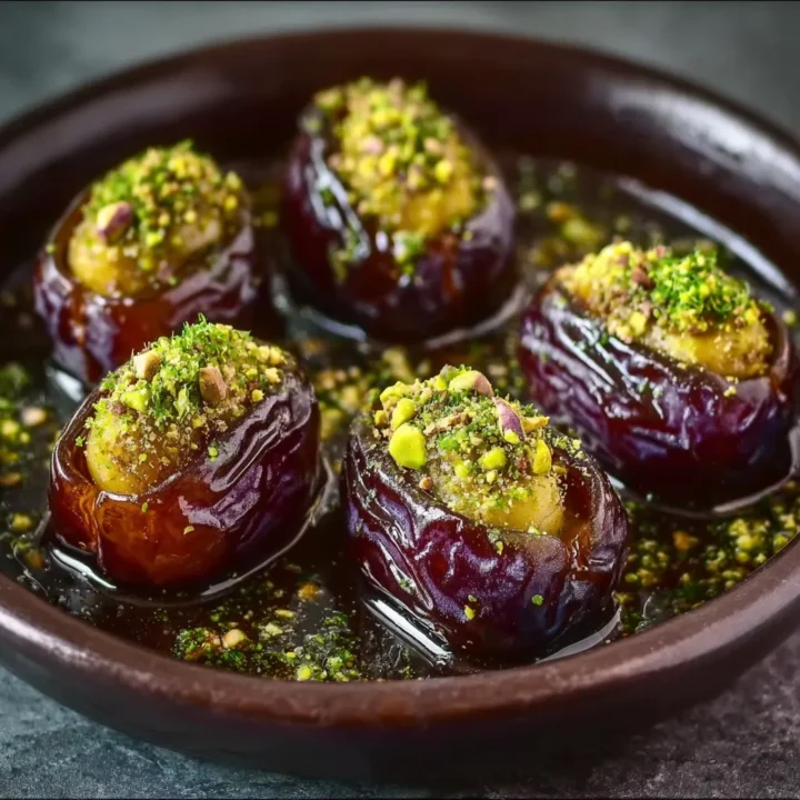 Honey Pistachio Ricotta Stuffed Dates
