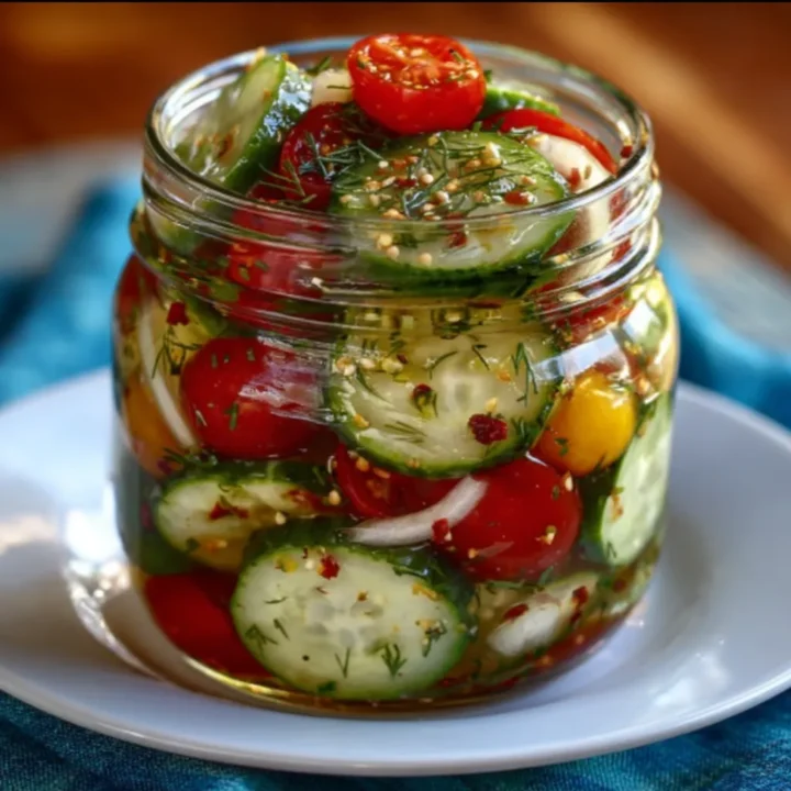 Marinated Cucumbers, Onions, and Tomatoes