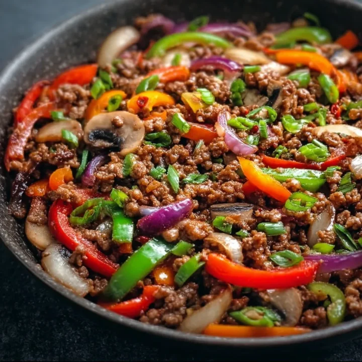 Mediterranean Ground Beef Stir Fry – Healthy One-Pan Dinner