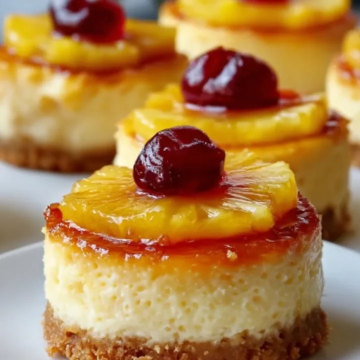Mini Pineapple Upside-Down Cheesecakes