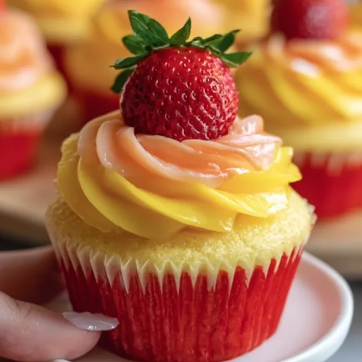 Strawberry Mango Cupcakes