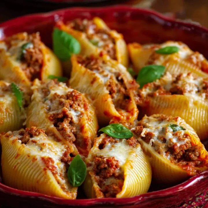 Tasty Stuffed Shells with Ground Beef