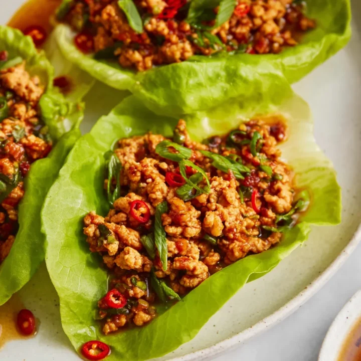 Healthy Asian Turkey Lettuce Wraps