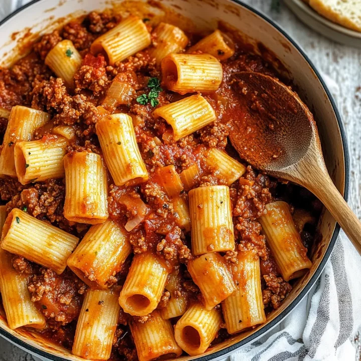 Beef Pasta in Tomato Sauce {Beef Ragu Pasta}