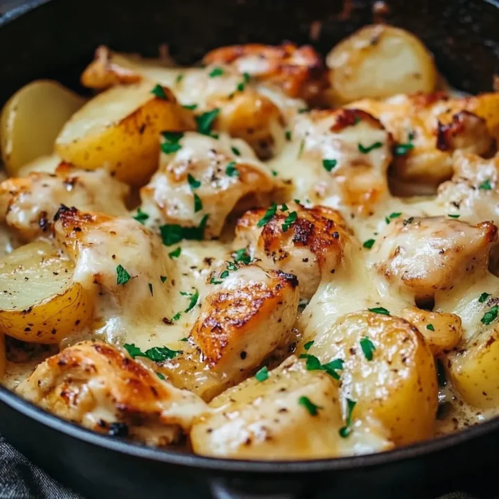 One-Pan Garlic Parmesan Chicken with Roasted Potatoes