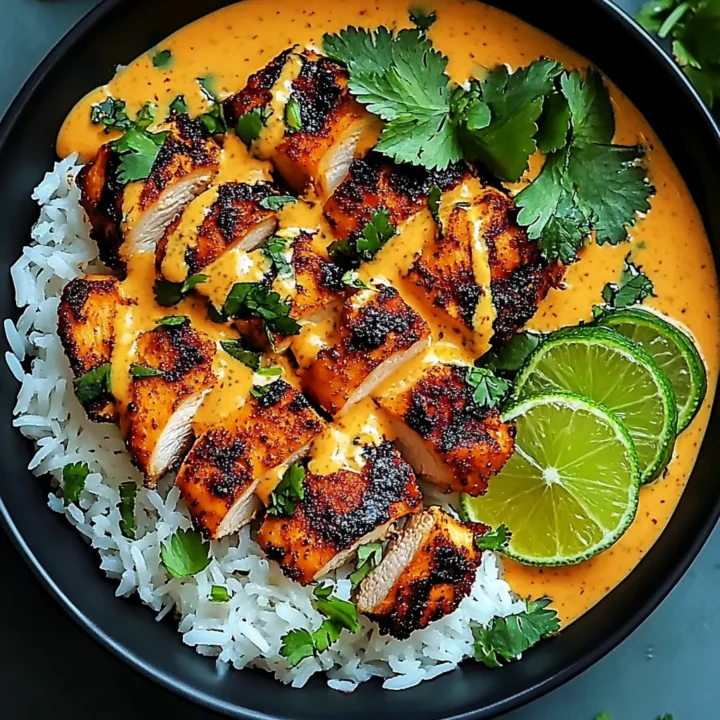 Sweet Chili Chicken Bowl with Coconut Lime Drizzle