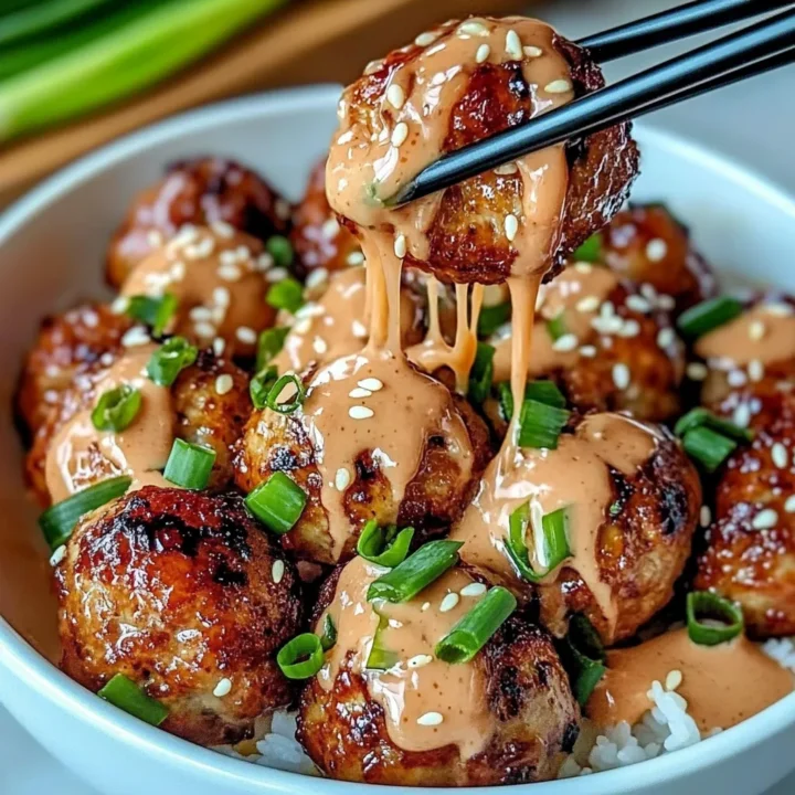THE BEST Korean BBQ Meatballs With Spicy Mayo Dip