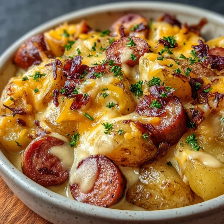 Cheesy Ranch Potatoes and Smoked Sausage