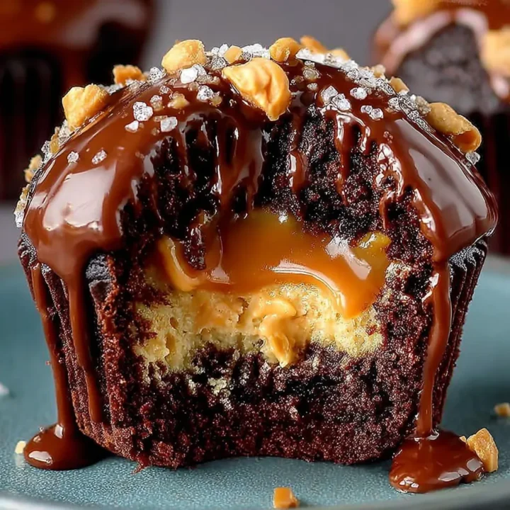Decadent Peanut Butter Cup Lava Cupcakes