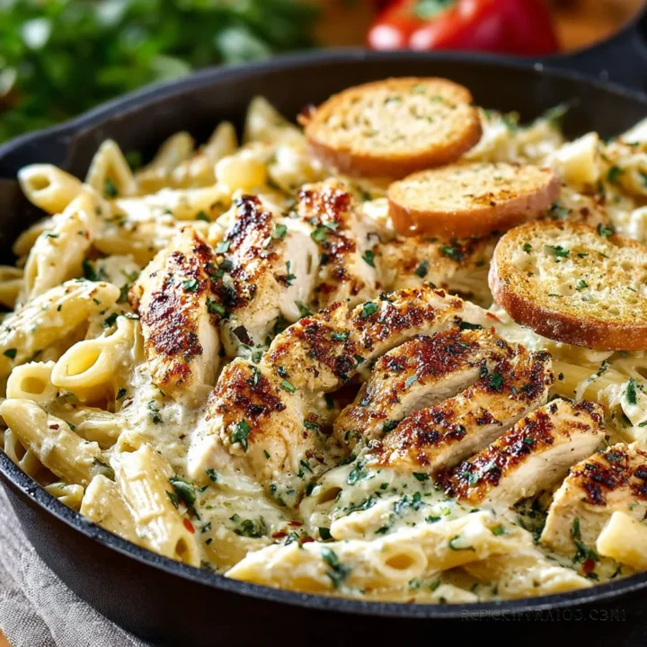 Garlic Parmesan Chicken Pasta Recipe