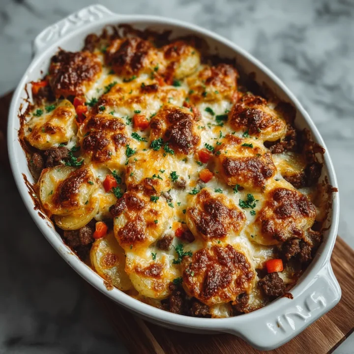 Hobo Casserole with Ground Beef & Potatoes
