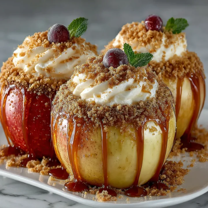 Cheesecake Stuffed Baked Apples