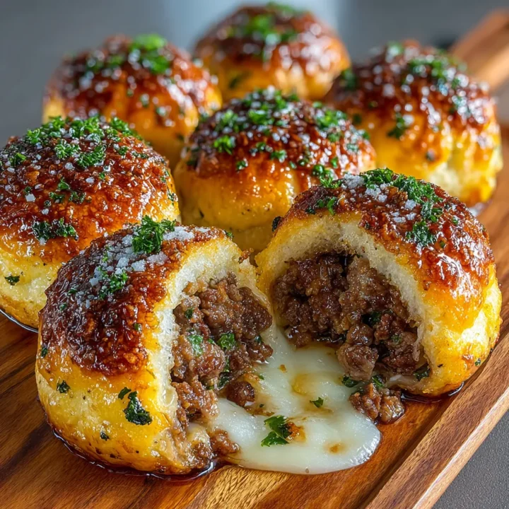 Garlic Parmesan Cheeseburger Bombs