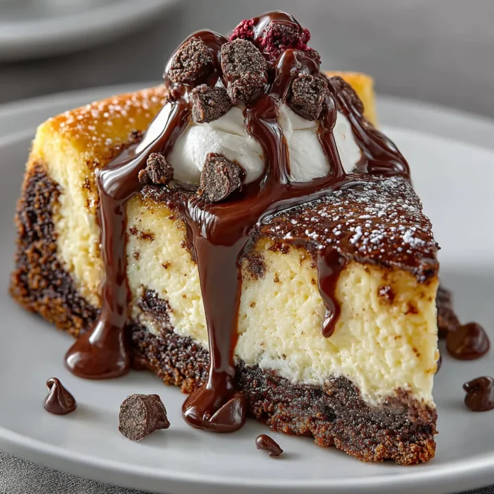 Hot Fudge Sundae Brownie Cheesecake
