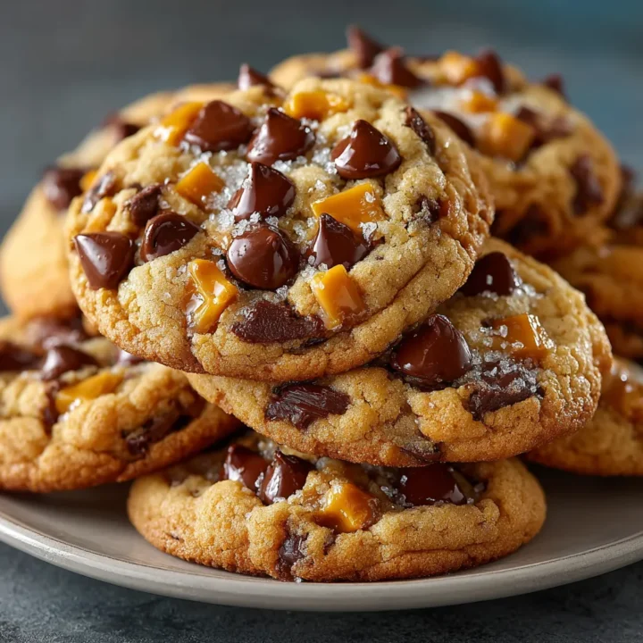 Peanut Butter Chocolate Caramel Cookies