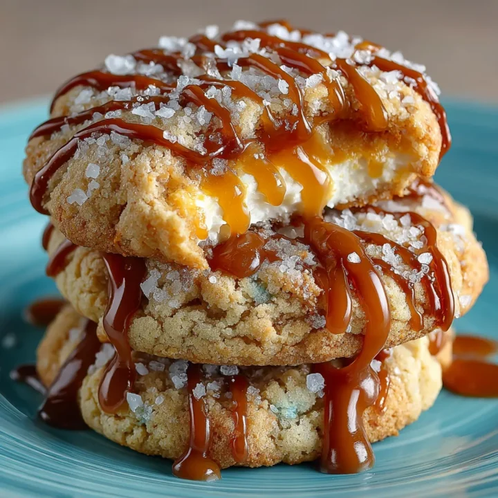 Salted Caramel Cheesecake Cookies