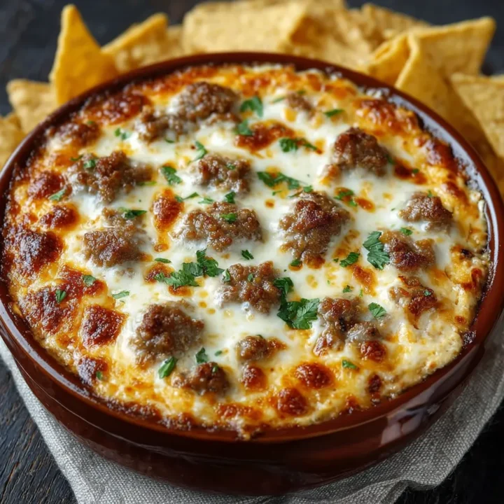 Hot Sausage Beer Cheese Dip
