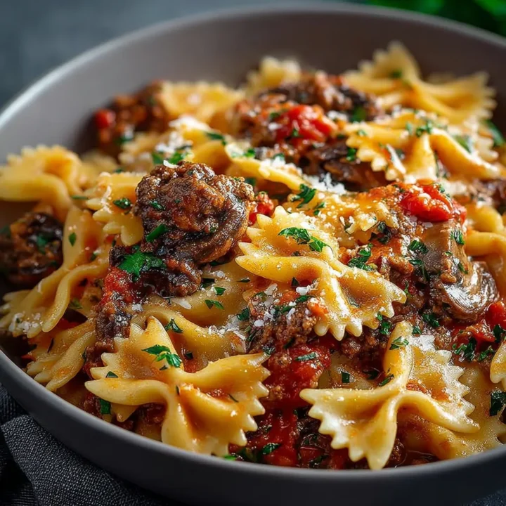 Italian Sausage with Bow Tie Pasta