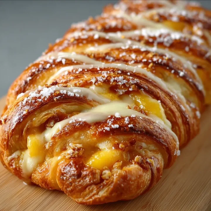 Peach Cream Cheese Braided Danish