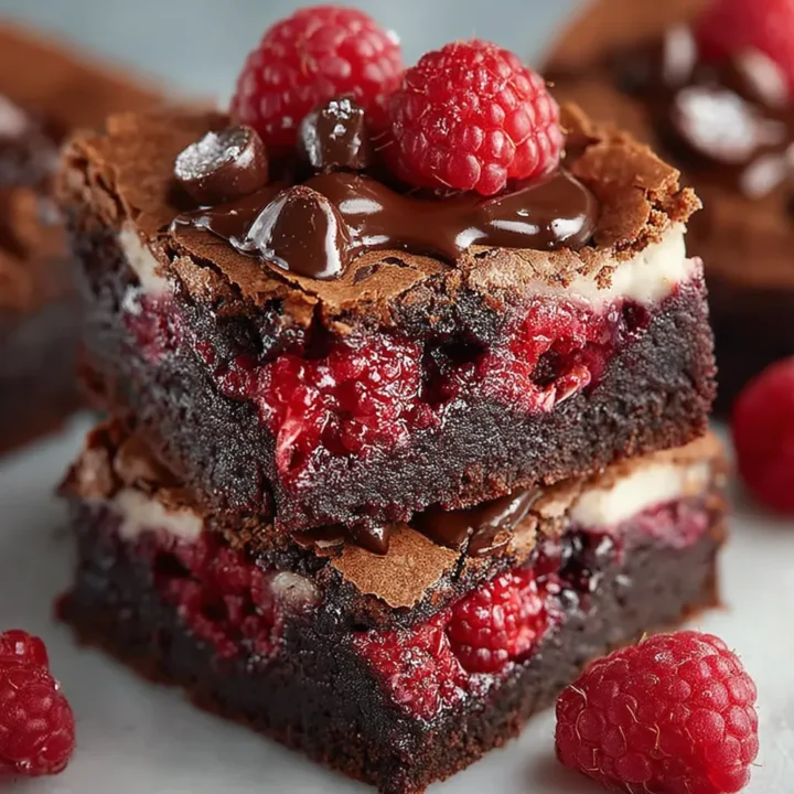 Raspberry Swirl Brownies Recipe | Fudgy Chocolate Dessert Bars