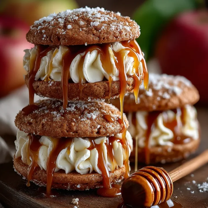 Apple Cider Whoopie Pie Cookies with Caramel
