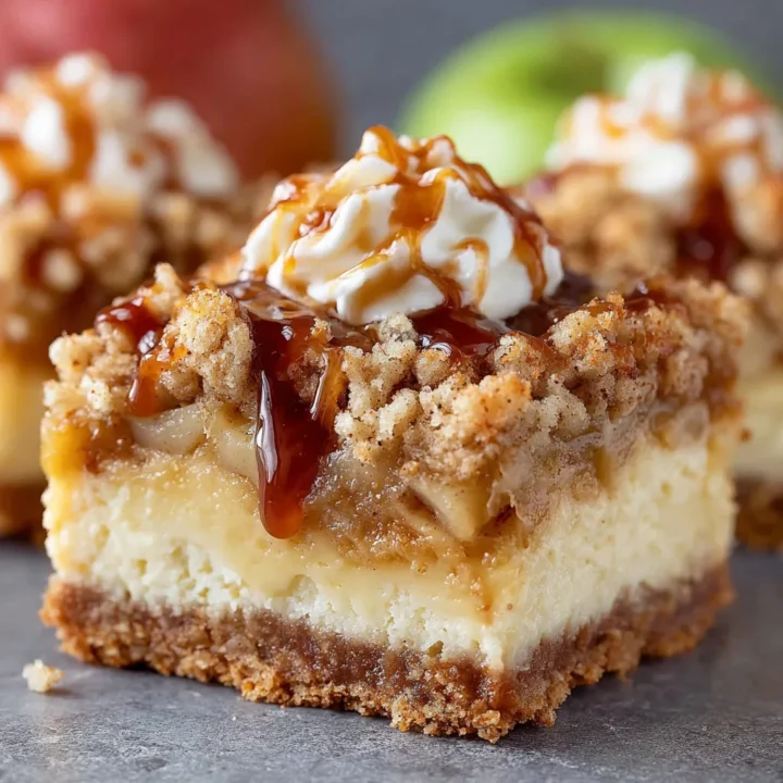 Apple Crisp Cheesecake Bars Recipe