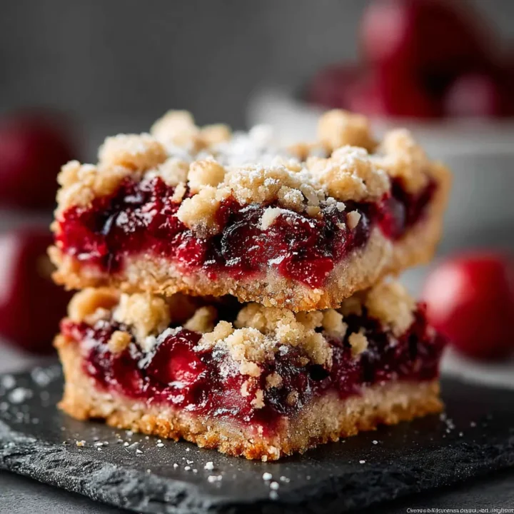 Easy Cherry Crumble Bars Recipe