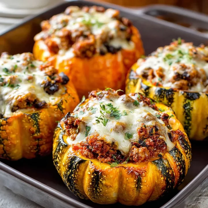 Delicious Ground Turkey Stuffed Pumpkins Recipe