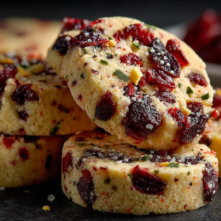 Cranberry Orange Shortbread Cookies