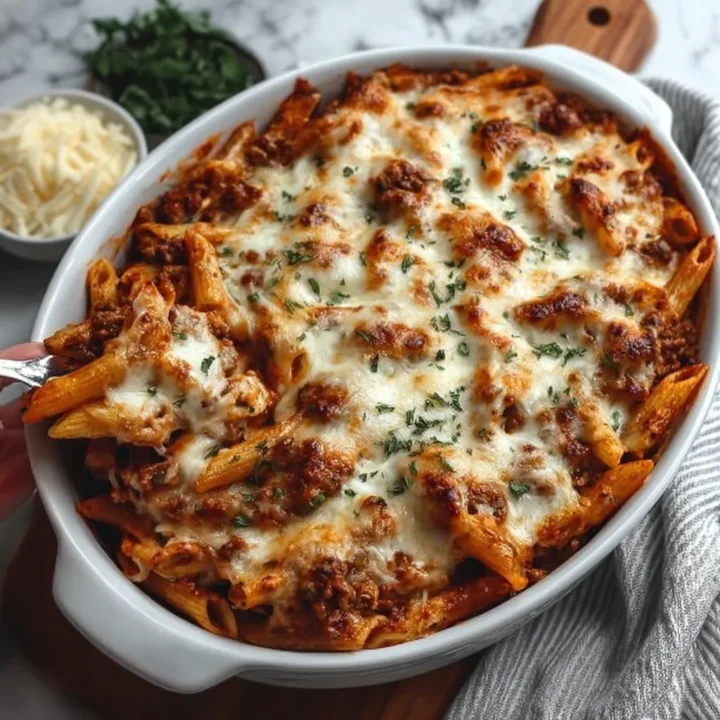 Pumpkin and Sausage Pasta Bake