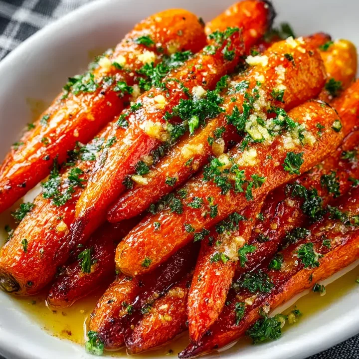 Honey Garlic Butter Roasted Carrots
