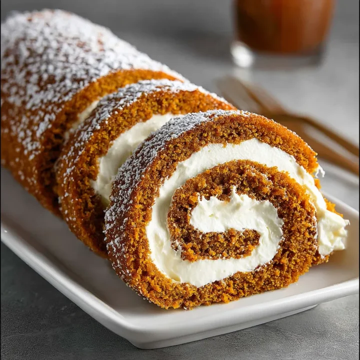 Creamy Pumpkin Roll Spice Cake