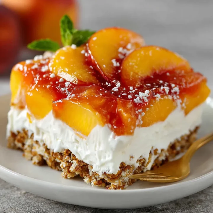 Summer Is Calling with Peach Pretzel Salad