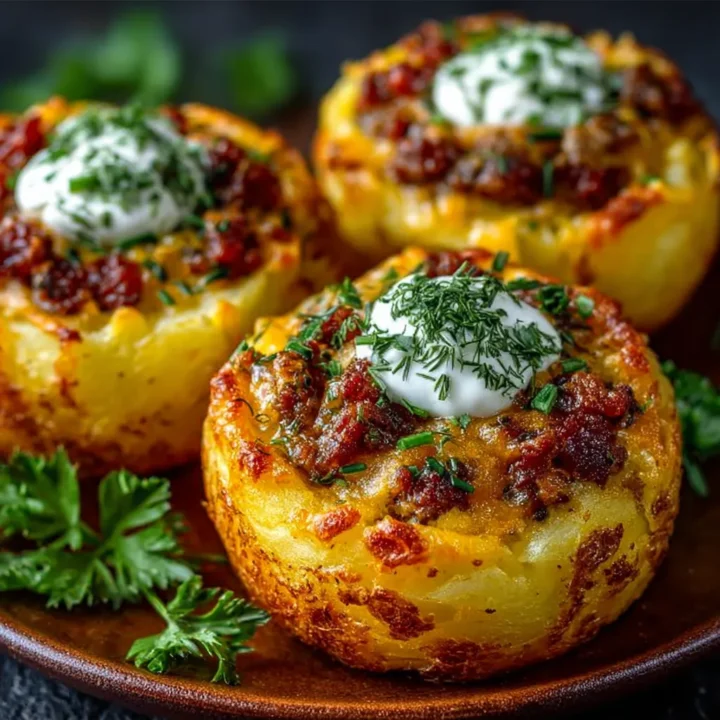 Easy Stuffed Mashed Potato Nests Recipe