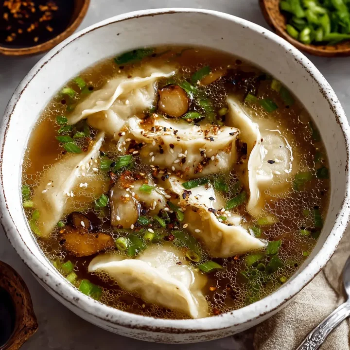 Easy Potsticker Soup with Dumplings