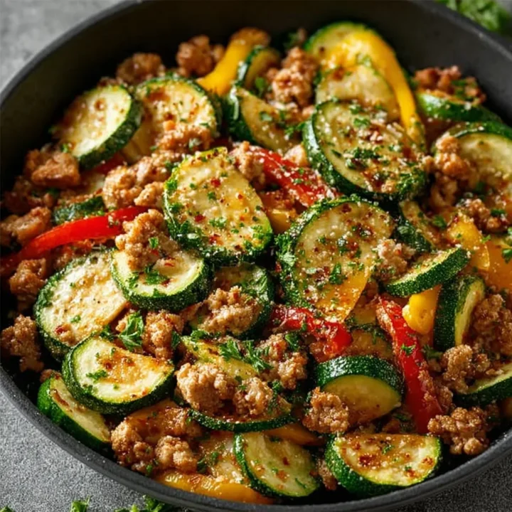 Healthy Turkey Zucchini Skillet Dinner