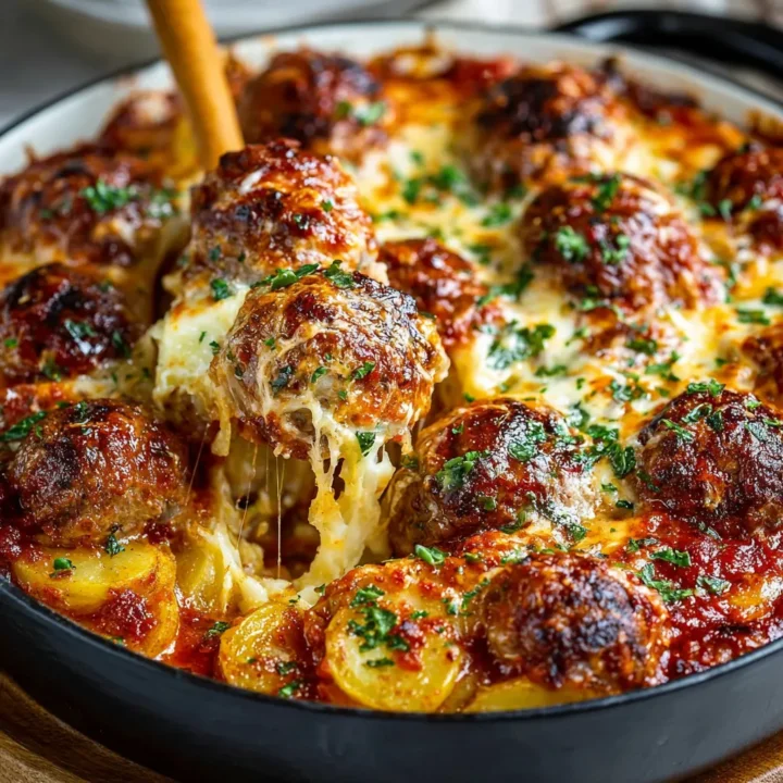 Comforting Meatball and Potato Bake