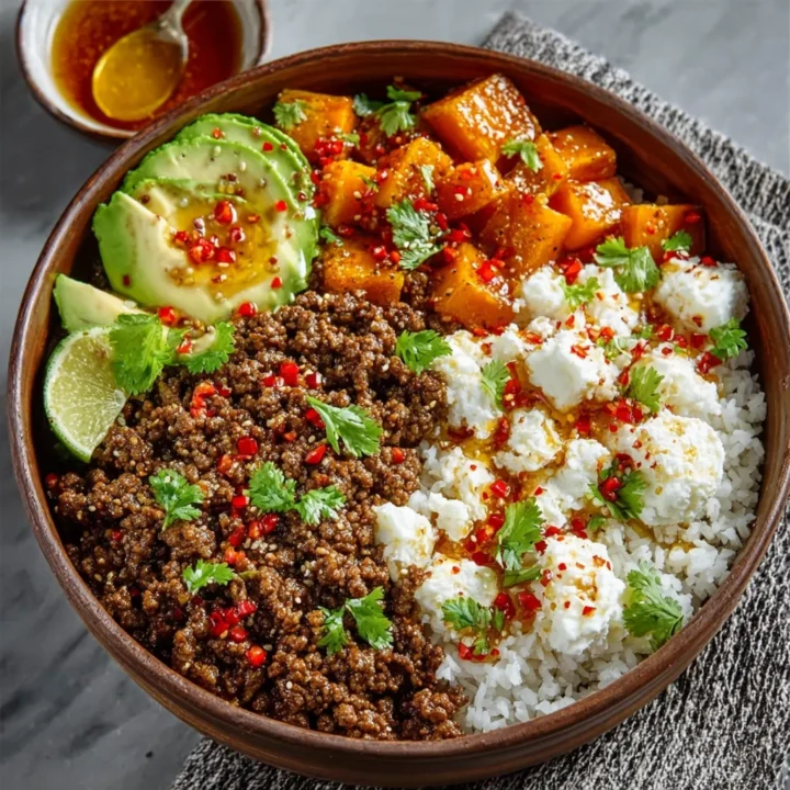 Spicy Ground Beef Hot Honey Bowl Recipe