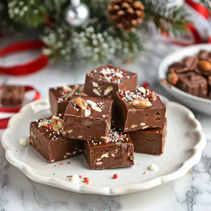 Festive Holiday Christmas Fudge Recipe