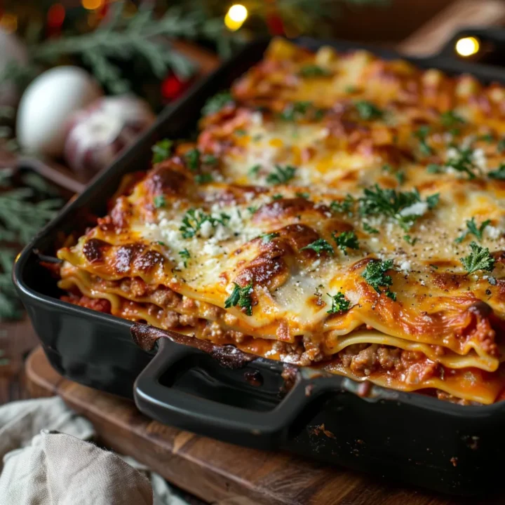 Festive Christmas Lasagna Dinner Recipe