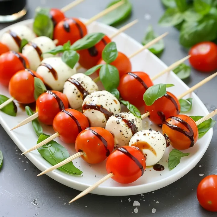 Mini Caprese Skewer Appetizer Recipe