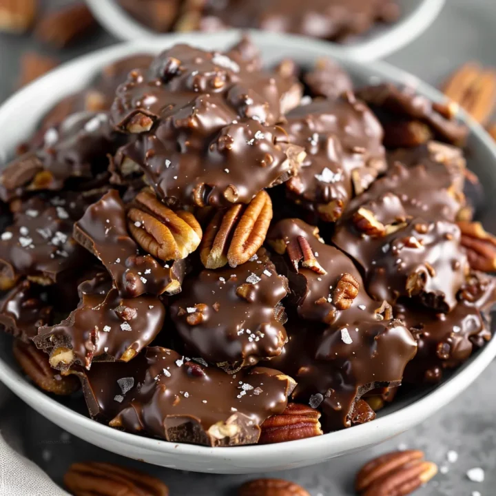 Chocolate Pecan Turtle Clusters Delight