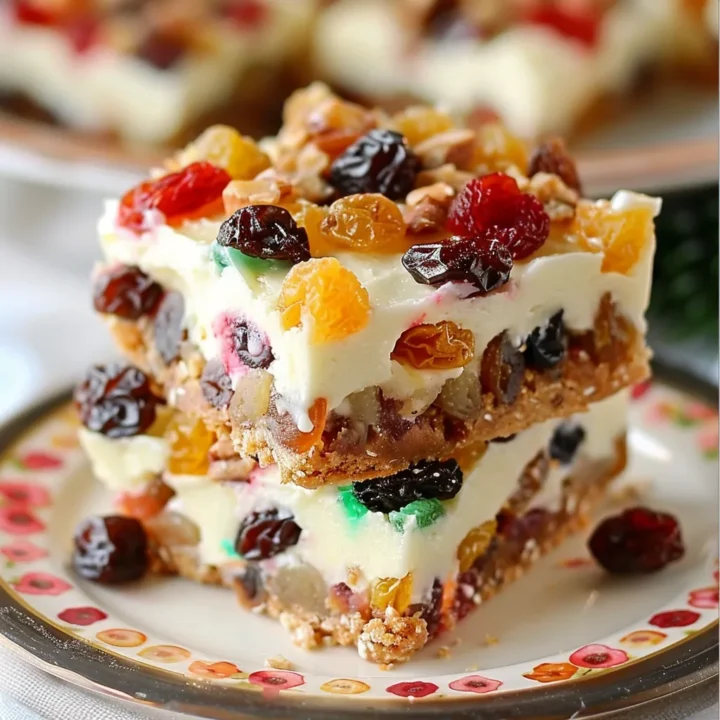 Fruit Cake Cheesecake Bars: A Festive Delight