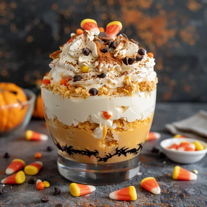 Festive Halloween Cheesecake Fluff Treat