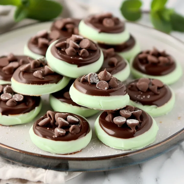Chocolate Mint Cream Cheese Buttons