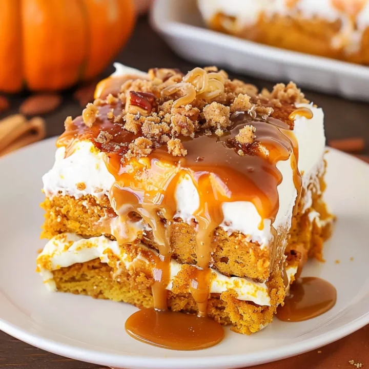 Pumpkin Caramel Poke Cake Recipe