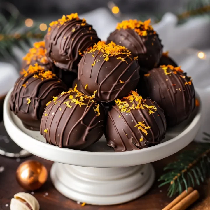 Orange Chocolate Christmas Truffles