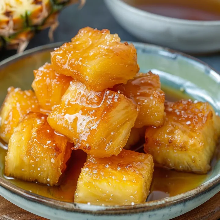 Rum-Soaked Fried Pineapple Dessert Recipe